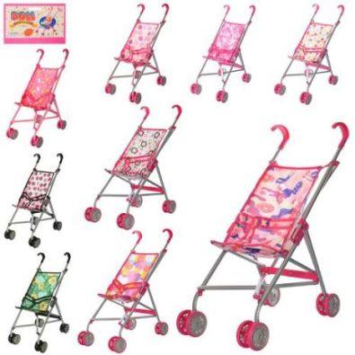 Коляска 9302W Літня. Поворотні колеса, тросточка, металева