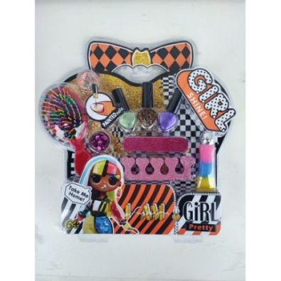 Набір косметики "Pretty Girl" 200-Е LOL. Лаки 3шт, Тіні, Блиск