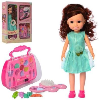 Лялька 19-4 "Маndy" 31см музична з косметикою у коробці