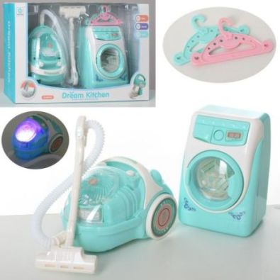 Набір "Побутова техніка" Пралка + Пилосос зі звуком та світлом у коробці