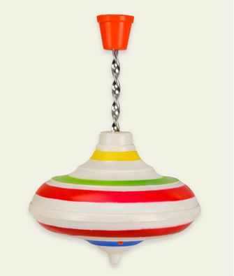 Дзига ручна для малюків з музичними і світловими ефектами на батарейках в сітці