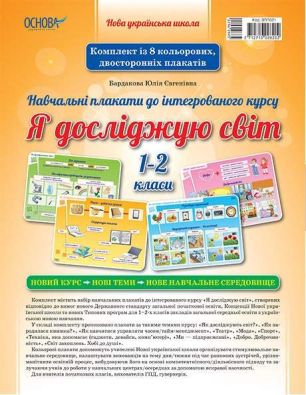 Навчальні плакати до інтегрованого курсу Я досліджую світ 1-2 клас НУШ Бардакова Ю. Основа