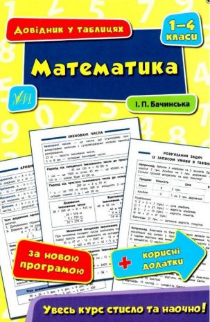 %D0%94%D0%BE%D0%B2%D1%96%D0%B4%D0%BD%D0%B8%D0%BA+%D1%83+%D1%82%D0%B0%D0%B1%D0%BB%D0%B8%D1%86%D1%8F%D1%85.+%D0%9C%D0%B0%D1%82%D0%B5%D0%BC%D0%B0%D1%82%D0%B8%D0%BA%D0%B0.+1%E2%80%934+%D0%BA%D0%BB%D0%B0%D1%81%D0%B8+%2F+%D0%A3%D0%9B%D0%90+%2F+ISBN+978-966-28-4433-7 - фото 1